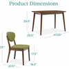 image:imageBest Choice Products 5Piece Dining Set Compact MidCentury Modern Table amp Chair Set for Home Apartment w 4 Chairs Padded Seats amp Backrests Wooden Frame  WalnutOatmealWalnutOlive Green
