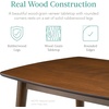 image:imageBest Choice Products 5Piece Dining Set Compact MidCentury Modern Table amp Chair Set for Home Apartment w 4 Chairs Padded Seats amp Backrests Wooden Frame  WalnutOatmealWalnutCream