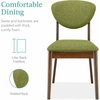 image:imageBest Choice Products 5Piece Dining Set Compact MidCentury Modern Table amp Chair Set for Home Apartment w 4 Chairs Padded Seats amp Backrests Wooden Frame  WalnutOatmealWalnutOlive Green