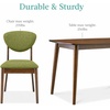 image:imageBest Choice Products 5Piece Dining Set Compact MidCentury Modern Table amp Chair Set for Home Apartment w 4 Chairs Padded Seats amp Backrests Wooden Frame  WalnutOatmealWalnutOlive Green