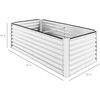 image:imageBest Choice Products 6x3x2ft Outdoor Metal Raised Garden Bed Deep Root Box Planter for Vegetables Flowers Herbs 269 Gallon Capacity 100 Non Toxic Materials  Gun MetalWhite