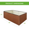 image:imageBest Choice Products 6x3x2ft Outdoor Metal Raised Garden Bed Deep Root Box Planter for Vegetables Flowers Herbs 269 Gallon Capacity 100 Non Toxic Materials  Gun MetalWood Grain