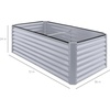 image:imageBest Choice Products 6x3x2ft Outdoor Metal Raised Garden Bed Deep Root Box Planter for Vegetables Flowers Herbs 269 Gallon Capacity 100 Non Toxic Materials  Gun MetalMoonlight Gray