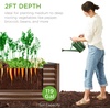 image:imageBest Choice Products 6x3x2ft Outdoor Metal Raised Garden Bed Deep Root Box Planter for Vegetables Flowers Herbs 269 Gallon Capacity 100 Non Toxic Materials  Gun MetalDark Brown Wood Grain