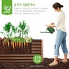 image:imageBest Choice Products 6x3x2ft Outdoor Metal Raised Garden Bed Deep Root Box Planter for Vegetables Flowers Herbs 269 Gallon Capacity 100 Non Toxic Materials  Gun MetalDark Brown Wood Grain