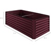 image:imageBest Choice Products 6x3x2ft Outdoor Metal Raised Garden Bed Deep Root Box Planter for Vegetables Flowers Herbs 269 Gallon Capacity 100 Non Toxic Materials  Gun MetalBurgundy
