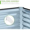 image:imageBest Choice Products 6x3x2ft Outdoor Metal Raised Garden Bed Deep Root Box Planter for Vegetables Flowers Herbs 269 Gallon Capacity 100 Non Toxic Materials  Gun MetalMist Blue