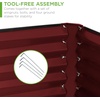 image:imageBest Choice Products 6x3x2ft Outdoor Metal Raised Garden Bed Deep Root Box Planter for Vegetables Flowers Herbs 269 Gallon Capacity 100 Non Toxic Materials  Gun MetalRoyal Red
