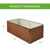 image:imageBest Choice Products 6x3x2ft Outdoor Metal Raised Garden Bed Deep Root Box Planter for Vegetables Flowers Herbs 269 Gallon Capacity 100 Non Toxic Materials  Gun MetalWood Grain