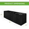 image:imageBest Choice Products 6x3x2ft Outdoor Metal Raised Garden Bed Deep Root Box Planter for Vegetables Flowers Herbs 269 Gallon Capacity 100 Non Toxic Materials  Gun MetalBlack