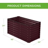 image:imageBest Choice Products 6x3x2ft Outdoor Metal Raised Garden Bed Deep Root Box Planter for Vegetables Flowers Herbs 269 Gallon Capacity 100 Non Toxic Materials  Gun MetalBurgundy