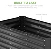 image:imageBest Choice Products 6x3x2ft Outdoor Metal Raised Garden Bed Deep Root Box Planter for Vegetables Flowers Herbs 269 Gallon Capacity 100 Non Toxic Materials  Gun MetalGray
