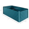 image:imageBest Choice Products 6x3x2ft Outdoor Metal Raised Garden Bed Deep Root Box Planter for Vegetables Flowers Herbs 269 Gallon Capacity 100 Non Toxic Materials  Gun MetalPeacock Blue