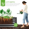 image:imageBest Choice Products 6x3x2ft Outdoor Metal Raised Garden Bed Deep Root Box Planter for Vegetables Flowers Herbs 269 Gallon Capacity 100 Non Toxic Materials  Gun MetalGray