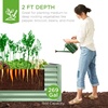 image:imageBest Choice Products 6x3x2ft Outdoor Metal Raised Garden Bed Deep Root Box Planter for Vegetables Flowers Herbs 269 Gallon Capacity 100 Non Toxic Materials  Gun MetalSage Green