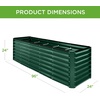 image:imageBest Choice Products 6x3x2ft Outdoor Metal Raised Garden Bed Deep Root Box Planter for Vegetables Flowers Herbs 269 Gallon Capacity 100 Non Toxic Materials  Gun MetalDark Green