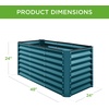 image:imageBest Choice Products 6x3x2ft Outdoor Metal Raised Garden Bed Deep Root Box Planter for Vegetables Flowers Herbs 269 Gallon Capacity 100 Non Toxic Materials  Gun MetalPeacock Blue