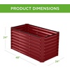 image:imageBest Choice Products 6x3x2ft Outdoor Metal Raised Garden Bed Deep Root Box Planter for Vegetables Flowers Herbs 269 Gallon Capacity 100 Non Toxic Materials  Gun MetalRoyal Red