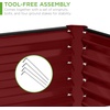 image:imageBest Choice Products 6x3x2ft Outdoor Metal Raised Garden Bed Deep Root Box Planter for Vegetables Flowers Herbs 269 Gallon Capacity 100 Non Toxic Materials  Gun MetalRoyal Red