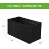 image:imageBest Choice Products 6x3x2ft Outdoor Metal Raised Garden Bed Deep Root Box Planter for Vegetables Flowers Herbs 269 Gallon Capacity 100 Non Toxic Materials  Gun MetalBlack