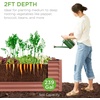 image:imageBest Choice Products 6x3x2ft Outdoor Metal Raised Garden Bed Deep Root Box Planter for Vegetables Flowers Herbs 269 Gallon Capacity 100 Non Toxic Materials  Gun MetalTerracotta