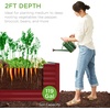 image:imageBest Choice Products 6x3x2ft Outdoor Metal Raised Garden Bed Deep Root Box Planter for Vegetables Flowers Herbs 269 Gallon Capacity 100 Non Toxic Materials  Gun MetalRoyal Red