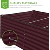 image:imageBest Choice Products 6x3x2ft Outdoor Metal Raised Garden Bed Deep Root Box Planter for Vegetables Flowers Herbs 269 Gallon Capacity 100 Non Toxic Materials  Gun MetalBurgundy