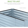 image:imageBest Choice Products 6x3x2ft Outdoor Metal Raised Garden Bed Deep Root Box Planter for Vegetables Flowers Herbs 269 Gallon Capacity 100 Non Toxic Materials  Gun MetalMist Blue
