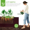 image:imageBest Choice Products 6x3x2ft Outdoor Metal Raised Garden Bed Deep Root Box Planter for Vegetables Flowers Herbs 269 Gallon Capacity 100 Non Toxic Materials  Gun MetalBurgundy