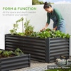 image:imageBest Choice Products 6x3x2ft Outdoor Metal Raised Garden Bed Deep Root Box Planter for Vegetables Flowers Herbs 269 Gallon Capacity 100 Non Toxic Materials  Gun MetalGalvanized