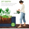 image:imageBest Choice Products 6x3x2ft Outdoor Metal Raised Garden Bed Deep Root Box Planter for Vegetables Flowers Herbs 269 Gallon Capacity 100 Non Toxic Materials  Gun MetalNavy
