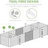 image:imageBest Choice Products 6x3x2ft Outdoor Metal Raised Garden Bed Deep Root Box Planter for Vegetables Flowers Herbs 269 Gallon Capacity 100 Non Toxic Materials  Gun MetalMist Blue