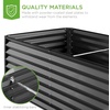 image:imageBest Choice Products 6x3x2ft Outdoor Metal Raised Garden Bed Deep Root Box Planter for Vegetables Flowers Herbs 269 Gallon Capacity 100 Non Toxic Materials  Gun MetalGray