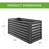 image:imageBest Choice Products 6x3x2ft Outdoor Metal Raised Garden Bed Deep Root Box Planter for Vegetables Flowers Herbs 269 Gallon Capacity 100 Non Toxic Materials  Gun MetalGray