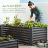 image:imageBest Choice Products 6x3x2ft Outdoor Metal Raised Garden Bed Deep Root Box Planter for Vegetables Flowers Herbs 269 Gallon Capacity 100 Non Toxic Materials  Gun MetalGray