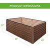 image:imageBest Choice Products 6x3x2ft Outdoor Metal Raised Garden Bed Deep Root Box Planter for Vegetables Flowers Herbs 269 Gallon Capacity 100 Non Toxic Materials  Gun MetalDark Brown Wood Grain