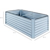 image:imageBest Choice Products 6x3x2ft Outdoor Metal Raised Garden Bed Deep Root Box Planter for Vegetables Flowers Herbs 269 Gallon Capacity 100 Non Toxic Materials  Gun MetalMist Blue