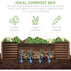 image:imageBest Choice Products 6x3x2ft Outdoor Metal Raised Garden Bed Deep Root Box Planter for Vegetables Flowers Herbs 269 Gallon Capacity 100 Non Toxic Materials  Gun MetalDark Brown Wood Grain