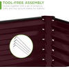 image:imageBest Choice Products 6x3x2ft Outdoor Metal Raised Garden Bed Deep Root Box Planter for Vegetables Flowers Herbs 269 Gallon Capacity 100 Non Toxic Materials  Gun MetalBurgundy