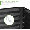 image:imageBest Choice Products 6x3x2ft Outdoor Metal Raised Garden Bed Deep Root Box Planter for Vegetables Flowers Herbs 269 Gallon Capacity 100 Non Toxic Materials  Gun MetalGray