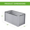 image:imageBest Choice Products 6x3x2ft Outdoor Metal Raised Garden Bed Deep Root Box Planter for Vegetables Flowers Herbs 269 Gallon Capacity 100 Non Toxic Materials  Gun MetalMoonlight Gray