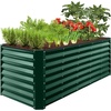 image:imageBest Choice Products 6x3x2ft Outdoor Metal Raised Garden Bed Deep Root Box Planter for Vegetables Flowers Herbs 269 Gallon Capacity 100 Non Toxic Materials  Gun MetalDark Green