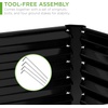 image:imageBest Choice Products 6x3x2ft Outdoor Metal Raised Garden Bed Deep Root Box Planter for Vegetables Flowers Herbs 269 Gallon Capacity 100 Non Toxic Materials  Gun MetalBlack