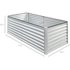 image:imageBest Choice Products 6x3x2ft Outdoor Metal Raised Garden Bed Deep Root Box Planter for Vegetables Flowers Herbs 269 Gallon Capacity 100 Non Toxic Materials  Gun MetalGalvanized