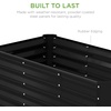 image:imageBest Choice Products 6x3x2ft Outdoor Metal Raised Garden Bed Deep Root Box Planter for Vegetables Flowers Herbs 269 Gallon Capacity 100 Non Toxic Materials  Gun MetalBlack