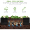image:imageBest Choice Products 6x3x2ft Outdoor Metal Raised Garden Bed Deep Root Box Planter for Vegetables Flowers Herbs 269 Gallon Capacity 100 Non Toxic Materials  Gun MetalBlack
