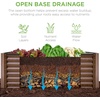 image:imageBest Choice Products 6x3x2ft Outdoor Metal Raised Garden Bed Deep Root Box Planter for Vegetables Flowers Herbs 269 Gallon Capacity 100 Non Toxic Materials  Gun MetalDark Brown Wood Grain
