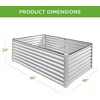 image:imageBest Choice Products 6x3x2ft Outdoor Metal Raised Garden Bed Deep Root Box Planter for Vegetables Flowers Herbs 269 Gallon Capacity 100 Non Toxic Materials  Gun MetalGalvanized