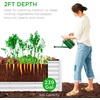 image:imageBest Choice Products 6x3x2ft Outdoor Metal Raised Garden Bed Deep Root Box Planter for Vegetables Flowers Herbs 269 Gallon Capacity 100 Non Toxic Materials  Gun MetalWhite