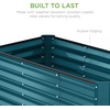 image:imageBest Choice Products 6x3x2ft Outdoor Metal Raised Garden Bed Deep Root Box Planter for Vegetables Flowers Herbs 269 Gallon Capacity 100 Non Toxic Materials  Gun MetalPeacock Blue